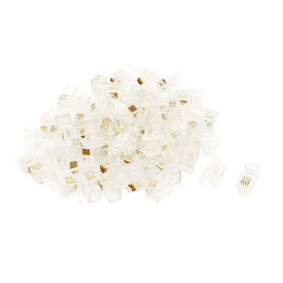 56pcs RJ11 Phone Modular Telephone Cord Connector Adapter Crimp