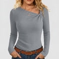 thumbnail image 2 of yillto Womens Ribbed Top Lightweight Sweaters Fashion Slim Long Sleeve Dressy Casual Pullover Tops, 2 of 7