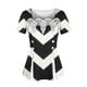 thumbnail image 5 of Camiseta de Cuello Redondo de Manga Corta Impresa Por el Amante de las Mujeres, Estiramiento 95% Poliéster 5% Blusa Casual de Spandex para Uso Diario Y Casero, 5 of 7