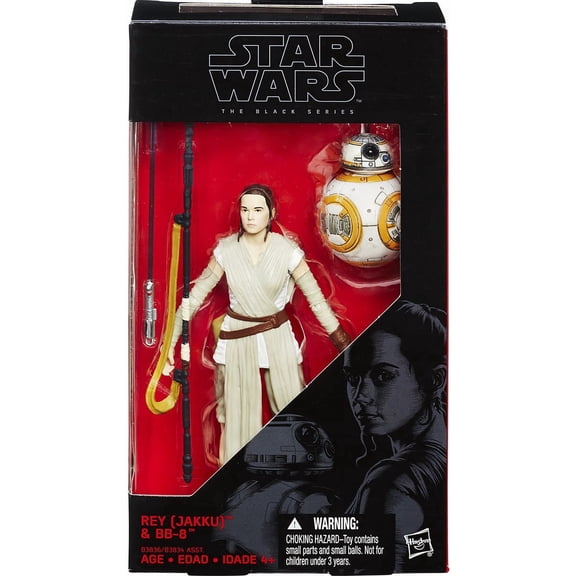 Star Wars Black Series Rey (Jakku) & BB-8 Action Figure (Version 2 - Includes Lightsaber)