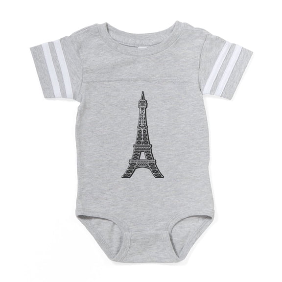 CafePress - EIFFEL TOWER - Cute Infant Baby Football Bodysuit