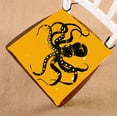 thumbnail image 1 of ABPHQTO Black Octopus Yellow Cojín de silla Cojín de asiento Cojín de silla Cojín de suelo con memoria transpirable Cojín interior y lazos Impresión a dos caras 40x40 cm ABPHQTO Chair-ZK-49-16x16, 1 of 2