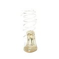 thumbnail image 6 of BLISSFUL STEP Women's Pumps Stiletto Heels Lace up Clear Heel Pumps Gold 11, 6 of 7