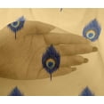 thumbnail image 4 of oneOone Viscose Chiffon Fabric Peacock Feather Ikat Print Fabric BTY 42 Inch Wide, 4 of 4