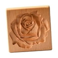 thumbnail image 1 of Cortador de galletas de mantequilla de madera tallado a mano, novedoso, para hornear pasteles, accesorios de cocina Rosa, 1 of 9