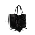 thumbnail image 3 of XOXO Women's Vegan Leather Black Dual Top Handle Everyday Tote Bag and Wristlet, 3 of 5