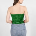 thumbnail image 3 of Mgmyaa Women's Casual Tube Top Square Neckline Pull-On Sequin Stretchable Skinny Solid Color for Casual, 3 of 9