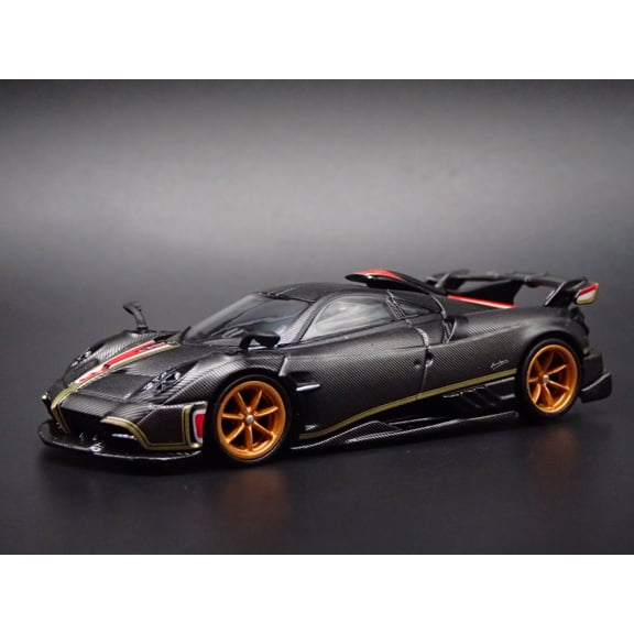Open Box 2020-2025 PAGANI IMOLA SUPERCAR MATT BLACK 1:64 SCALE DIORAMA DIECAST MODEL CAR