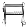 thumbnail image 6 of SHCKE Over The Sink Dish Drying Rack Small Over Counter Dish Drainer for Kitchen Single or Double Sink with Utensil Caddy Knife Cutting Board Holder 201 Stainless Steel Dish Racks, 6 of 9