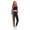 thumbnail image 3 of MintLimit Women's 2 Pieces Sweatsuits Set Stripe Patchwork Long Sleeve Pullover Long Pants Tracksuits Sets, 3 of 5