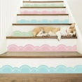 thumbnail image 4 of 3pcs Wall Sticker Colorful Scalloped Lace Wall Decor Cute Laces Large Size Peel and Stick Vinyl Art Mural Decals for Nursery Livingroom Bedroom Playroom Kids Room Home Decoration, 4 of 8