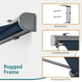 thumbnail image 5 of MCombo Patio Window Awnings 50''x55'', Fully Assembled Manual Retractable Sunshade Canopy for Windows & Doors, 4104(Dark Blue), 5 of 9