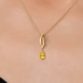 thumbnail image 3 of Gem Stone King 10K Yellow Gold Yellow Citrine Pendant Necklace for Women | 0.45 Cttw | Gemstone November Birthstone | Oval 6X4MM | With 18 inch Chain, 3 of 6