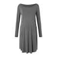 thumbnail image 3 of Vedolay Cute Maternity Dresses Pregnant Casual Fashion Long Sleeve Dress Pregnant Clothes Pregnancy Clothes Dresses for Pictures Gray,L, 3 of 5