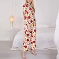 thumbnail image 3 of Balery fall laef Maple Conjunto de Pijama con Estampado para Mujer, Conjunto de Dos Piezas con Manga Larga, Ropa de Dormir Suave con Bolsillos, Pijamas Cómodos-Medium, 3 of 7