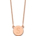 thumbnail image 1 of Custom Personalized 14K Rose Gold Initial Circle Necklace 14k Rose Gold: Jewelry by Sweet Pea - Made in USA, 1 of 5