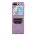thumbnail image 3 of SaniMore Compatible with Samsung Galaxy Z Flip 5 Case 6.7-inch, Luxury PU Leather Wallet Protective Cover with Card Slots Slim Pocket Folding Cover for Galaxy Z Flip 5 5G, Purple, 3 of 6
