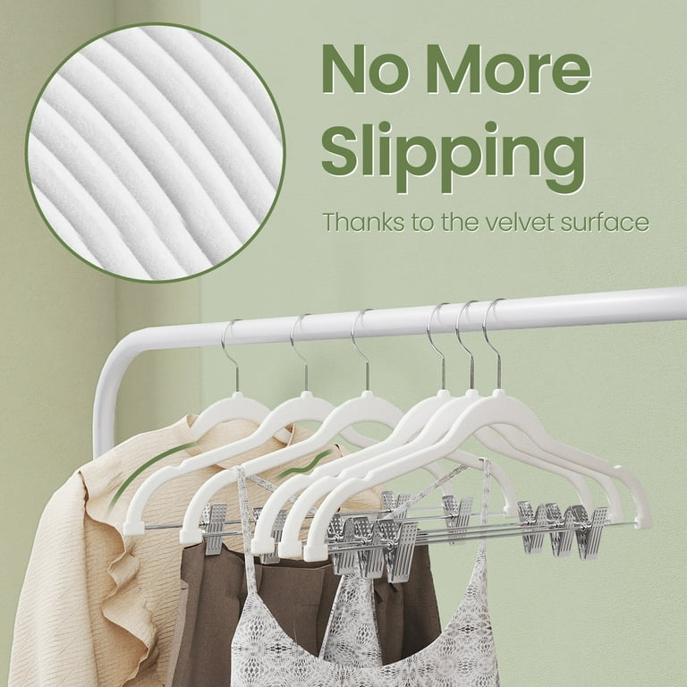 Ledrem 20-Pack Velvet Pants Hangers with Adjustable Clips photo 5