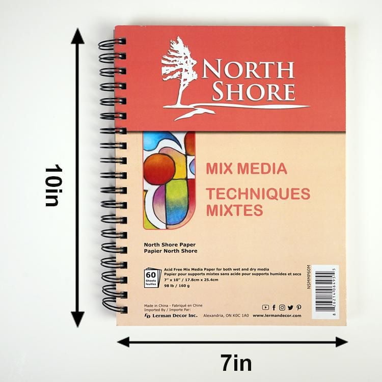 North Shore mixed media paper 7"X10", Mixed media art paper 7"X10"