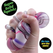 Schylling NeeDoh Nice Cube Swirl - Sensory Toy with a Super Solid Squish - Unique, Swirling Color Blend - Ages 3 and Up - Pink/White/Purple; One Cube Per Pack