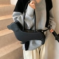 thumbnail image 3 of ZYHARUKO Unique Dachshund Designs Shoulder Bag PU Leather Handbag Underarm Purse for Dog Lover And, 3 of 8