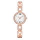 thumbnail image 1 of Reloj de aleación Reloj de pulsera de cuarzo con pantalla analógica y esfera redonda (cinturón dorado rosa y esfera blanca), 1 of 3