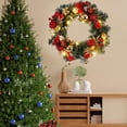 18 Inch PreLit Artificial Christmas Wreath with Lights,Lighted
