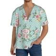 thumbnail image 3 of Disketp Men's Hawaiian Vintage Floral Print Shirts Button Down Holiday Beach Shirts-Large, 3 of 7
