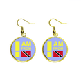 thumbnail image 1 of Soy de Trinidad Tobago Ear Dangle Golden Drop Earring Jewelry Mujer Unbranded M, 1 of 3
