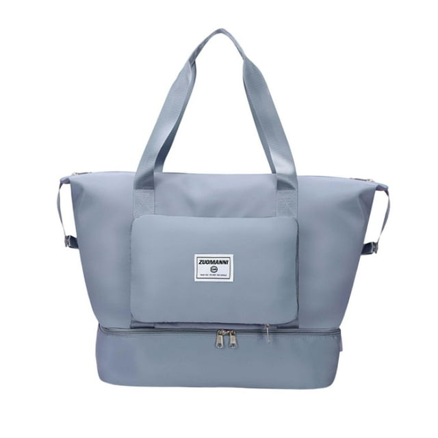 Bolsa de viaje, bolsa de fin de semana, bolsa deportiva resistente al desgarro para ropa Azul