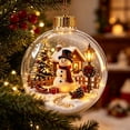 thumbnail image 4 of Glowing Christmas Story Ornament,Light-Up 3D Miniature Scene Clear PVC Globe Christmas Tree Ornament, Festive Keepsake Gift for Home Christmas Party Decoration, 4 of 7