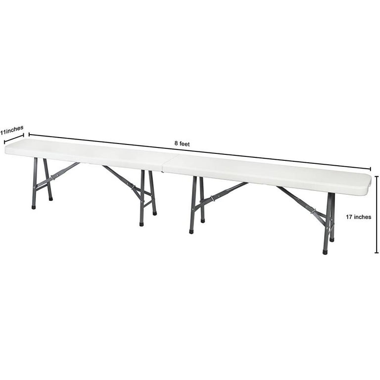 White discount folding bench