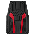 thumbnail image 4 of Auto Drive 4Piece Rubber Car Floor Mats Carbon Fiber Red - Universal Fit, 22WM69-1, 4 of 9