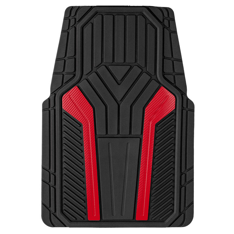 Auto Drive 4-Piece Carbon Fiber Red Sport Floor Mats photo 3