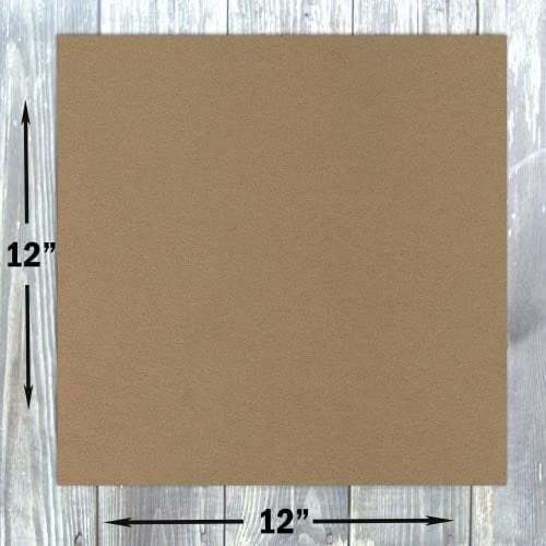 Hamilco Brown Kraft Cardstock Scrapbook Paper 12x12 Thick Blank Card Stock Heavy Weight 100 lb Cover - 25 Pack