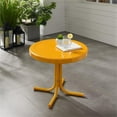 thumbnail image 4 of Crosley Furniture Table d'Appoint Rétro en Métal pour Patio, Fini Lustré Tangerine, 4 of 9