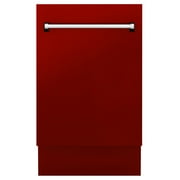 18" Top Control Tall Tub Dishwasher in Red Gloss with Stainless Steel Tub and 3rd Rack (DWV-RG-18)