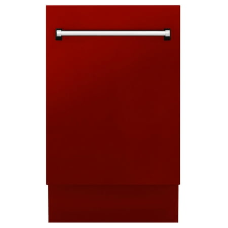 18" Top Control Tall Tub Dishwasher in Red Gloss with Stainless Steel Tub and 3rd Rack (DWV-RG-18)