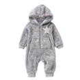 thumbnail image 3 of Gaexia Kid Girl Romper Bodysuit,Lined Baby Boys Bodysuit Jumpsuit With Attached Hood For And Toddler Winter Wear Cozy Outfit, 3 of 3