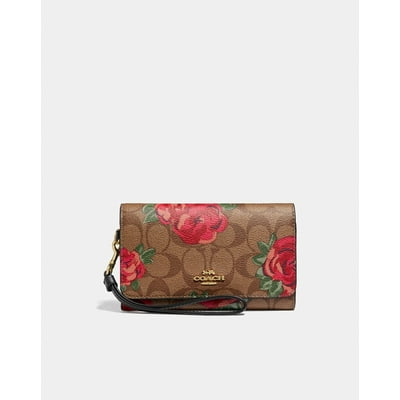 Coach flap phone wallet sale