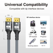 DisplayPort Cable 2.1[Vesa Certified],[8K@240Hz,4K@540Hz 360Hz 240Hz] DP 2.1 Cable 16K, DP80 HDR DSC Display Port Cord Compatible With FreeSync Gaming Monitor 5090 7900XTX S1334