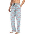 thumbnail image 5 of Friendly Flamingos Men's Pajama Pants, Soft and Comfortable Lounge Sleep Bottoms with Pockets, Men's Sleepwear with Custom Print, X-Large, 5 of 7