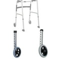 thumbnail image 3 of BYNNIX Universals Walker Wheel,with 8 Height Adjustable,5 in Caster Wheel,Walker Wheel Replacement Walker Accessories Metal, 3 of 14