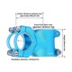 thumbnail image 3 of LUNJE 25.4 x 35mm Aluminum Alloy Hollow Short Bike Handlebar Stem for Kids Bike, Blue, 3 of 4