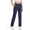 thumbnail image 7 of Girls High Waisted Wide Leg Dress Pants with Pockets, High Stretch Uniform & Casual Trousers for Kids, Sizes 5-14 Years, 7 of 7