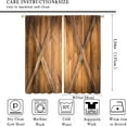 thumbnail image 2 of Rustic Curtains for Bedroom, Old Barn Door Wooden Board Living Room Curtains, Rural Hardwood Farmhouse Western Retro Drapes 2 Panel Sets,42x54 Inch, 2 of 6