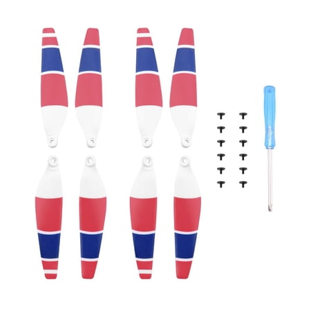 8Pcs Colorful Low Noise Wing Fans LightWeight Blade Replacement Propeller Drone Props RED&BLUE&WHITE