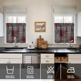 thumbnail image 4 of Vintage Blooming Curtains 24 Inch Short - 3 Panel Rustic Farmhouse Set with Bohemian Floral Design, Rod Pocket Kitchen Window Treatment, 4 of 6
