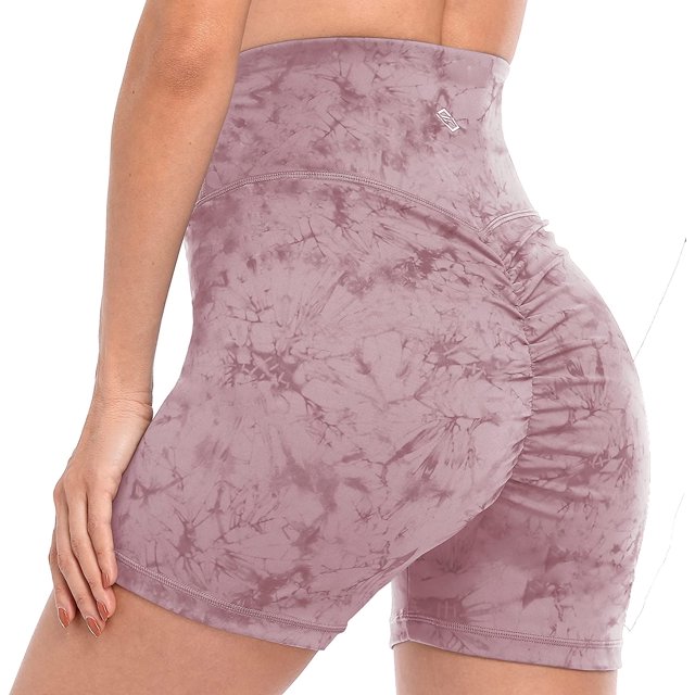 Women Biker Shorts with Pockets Yoga Workout Athletic Running Tummy Control Shorts