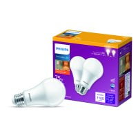 Philips LED 75-Watt A19 General Purpose Household Light Bulb, Frosted Soft White Warm Glow, Dimmable, E26 Medium Base (2-Pack)